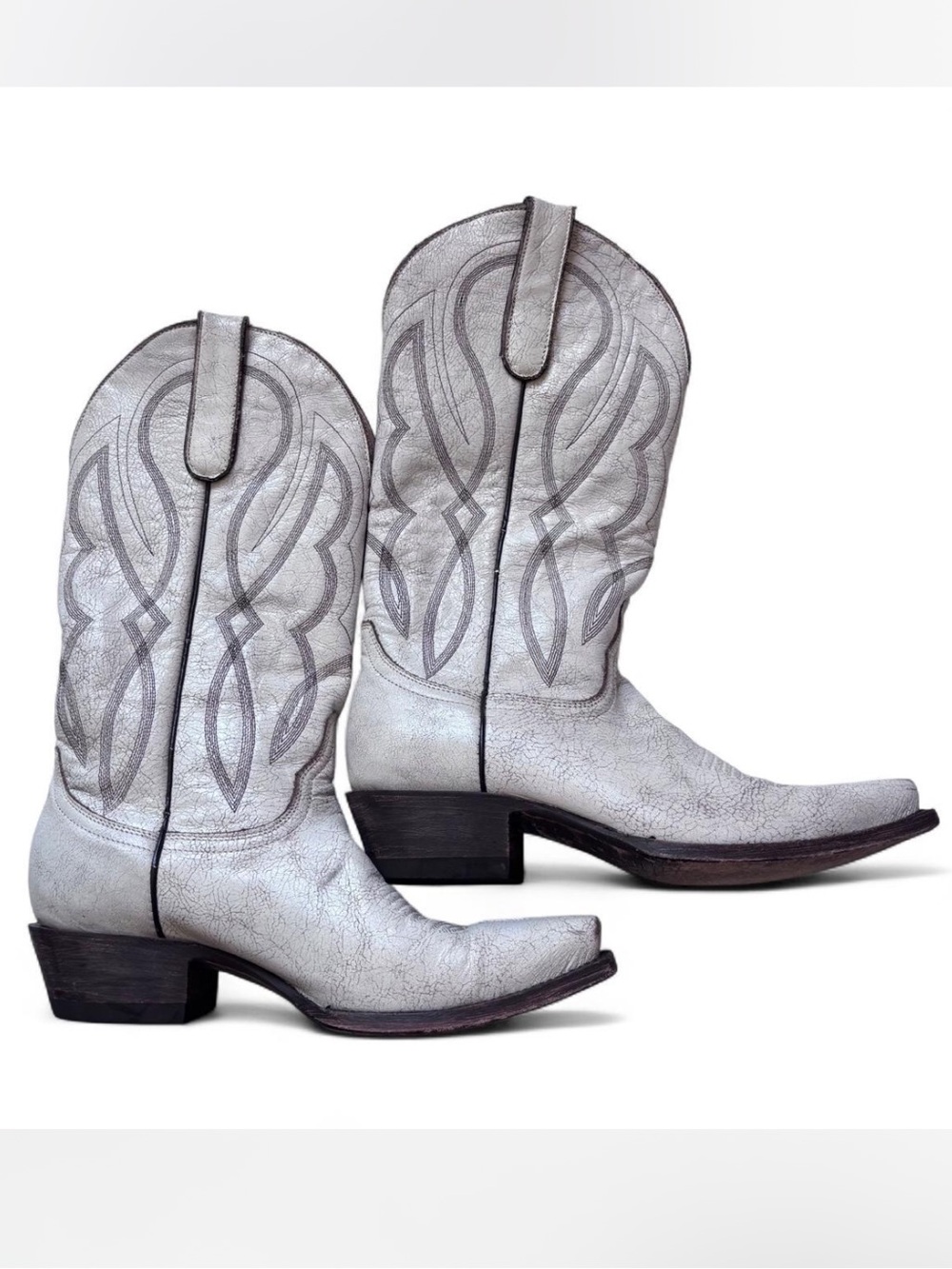 Idyllwind Colt White Embroidered Western Cowboy Boots 8.5